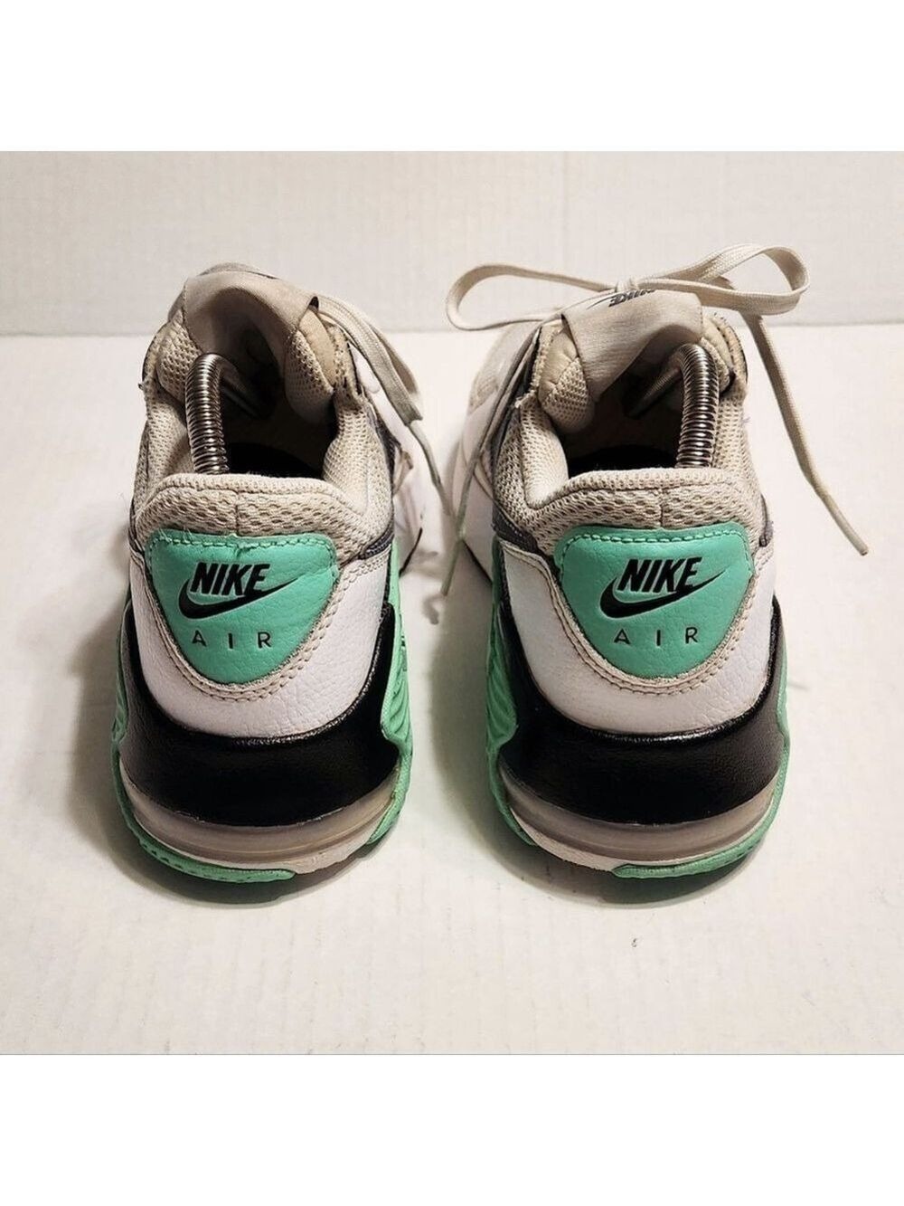 Nike Air Max Excee White Green Grey Leather Mesh Sneakers Size 6 - Picture 6 of 10